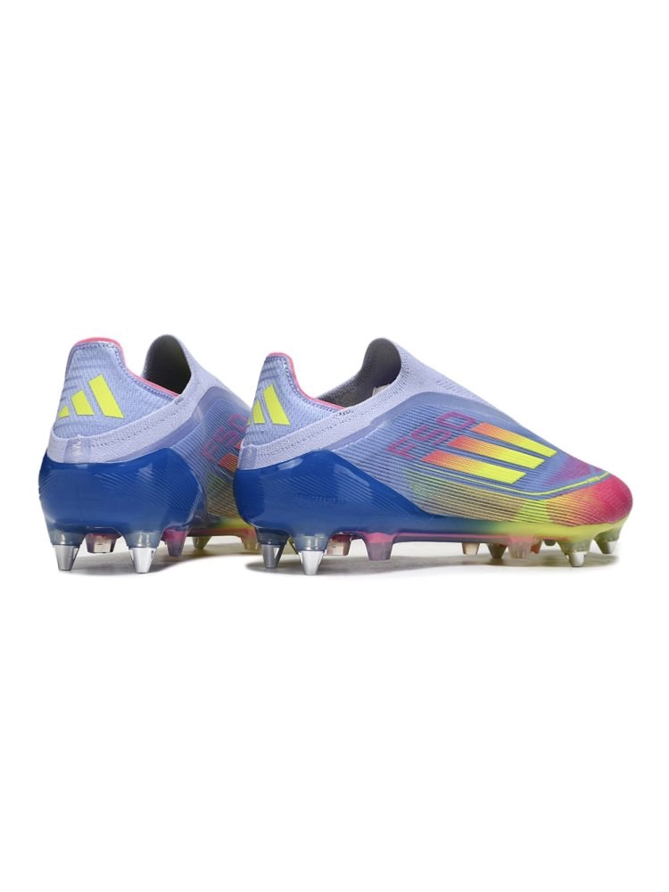 2025 adidas F50 Elite Laceless SG-Pro Blue Fusion Lucid Lemon Lucid Pink