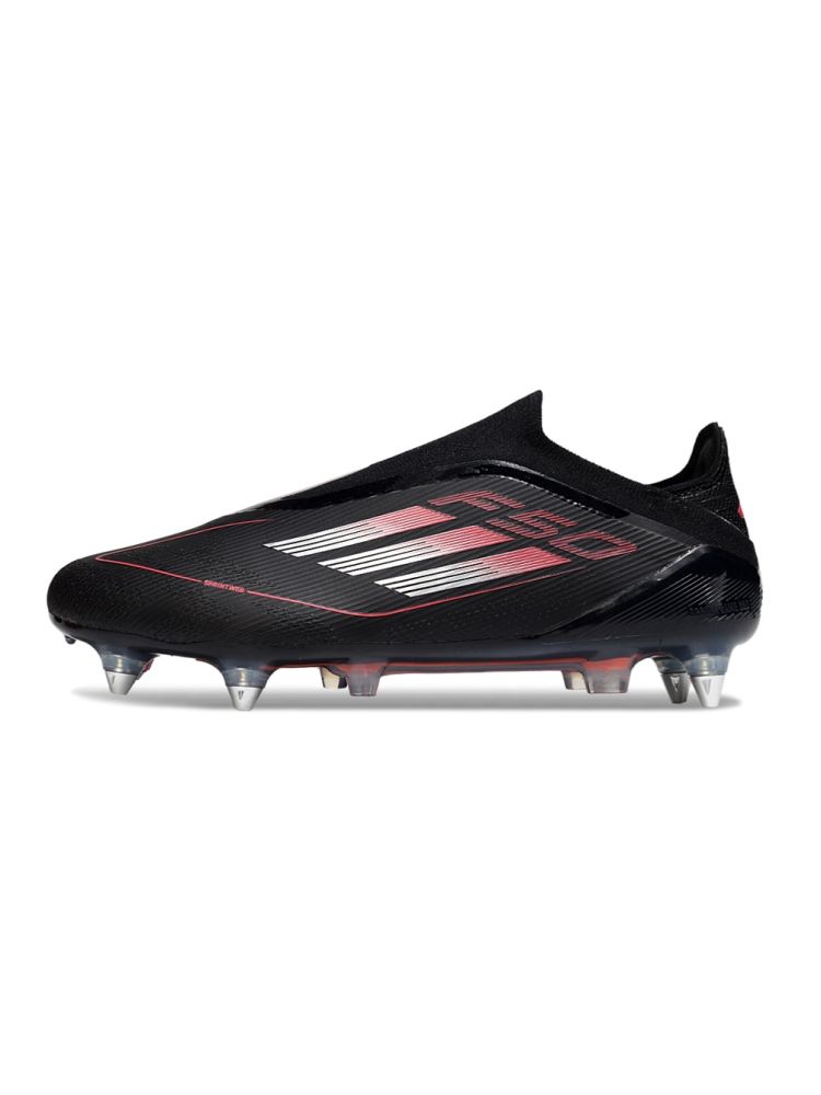 2025 adidas F50 Elite Laceless SG-Pro Core Black Iron Metal Lucid Red