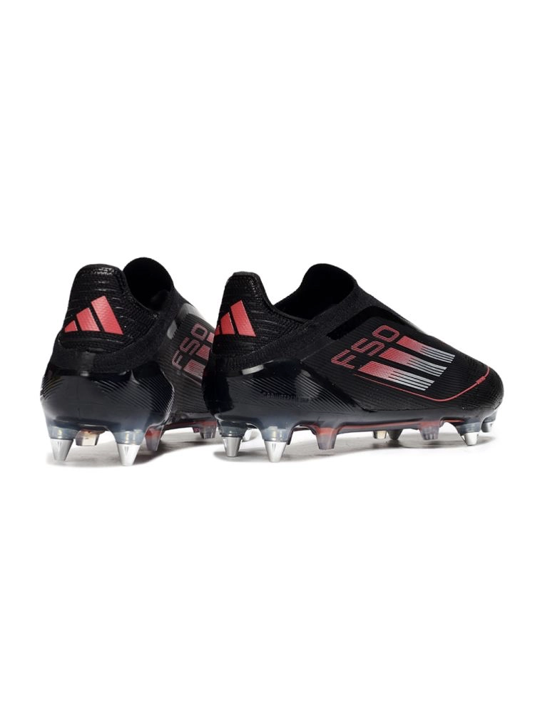 2025 adidas F50 Elite Laceless SG-Pro Core Black Iron Metal Lucid Red