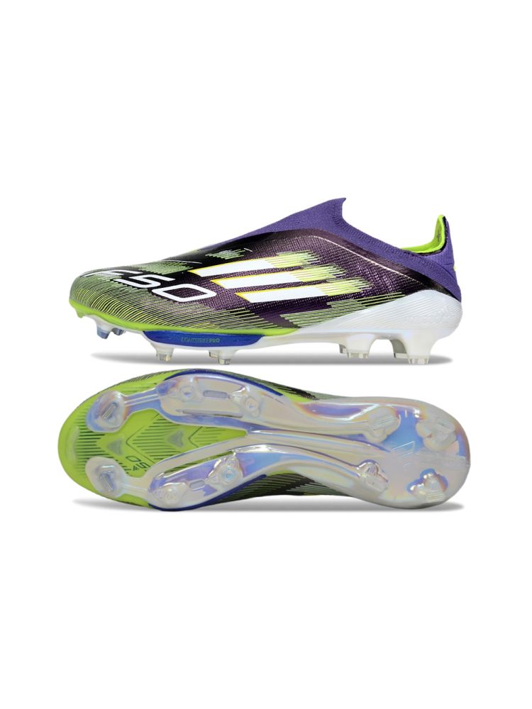 2025 adidas F50+ Elite LightStrike FG Unity Purple White Lucid Lemon