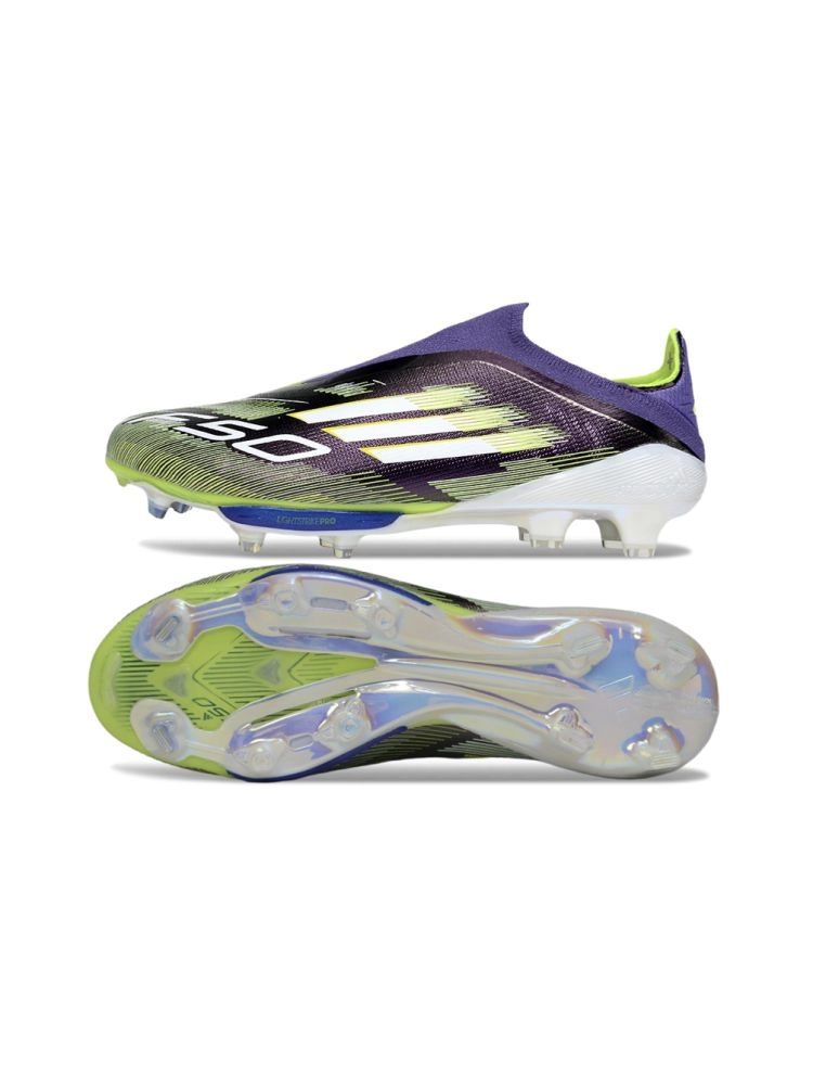 2025 adidas F50+ Elite LightStrike FG Unity Purple White Lucid Lemon