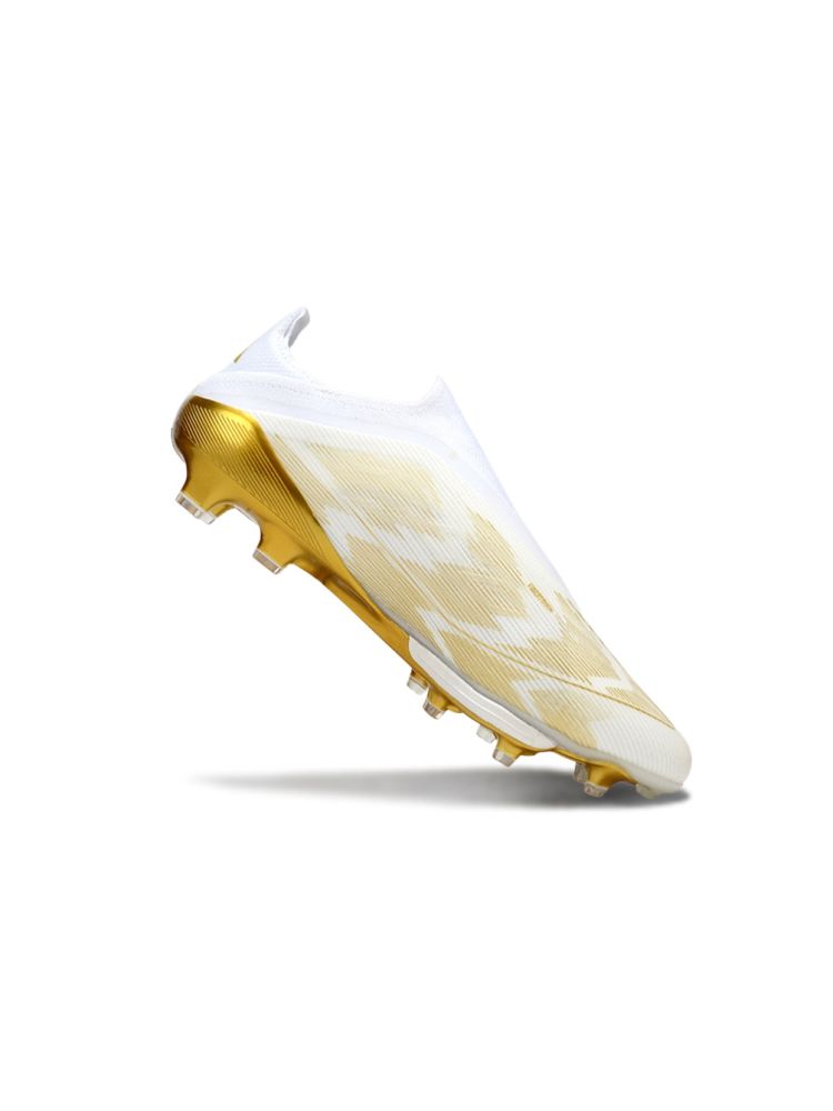 2025 adidas F50+ Elite LightStrike FG White Gold Metallic