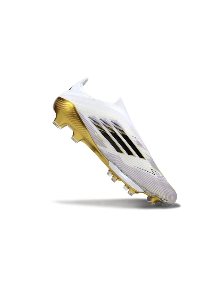 2025 adidas F50+ Event LightStrike Elite FG White Black Metallic Gold