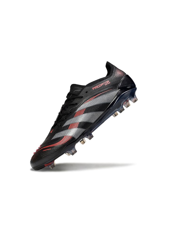 2025 adidas Predator Elite FG Black Grey Four Lucid Red