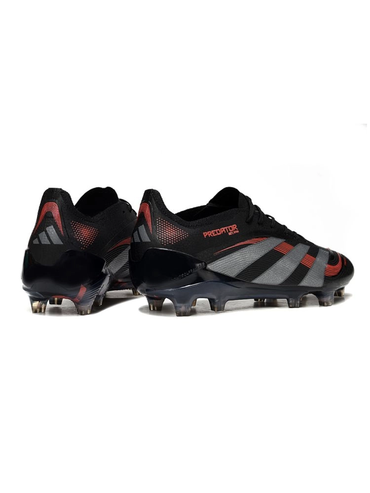 2025 adidas Predator Elite FG Black Grey Four Lucid Red