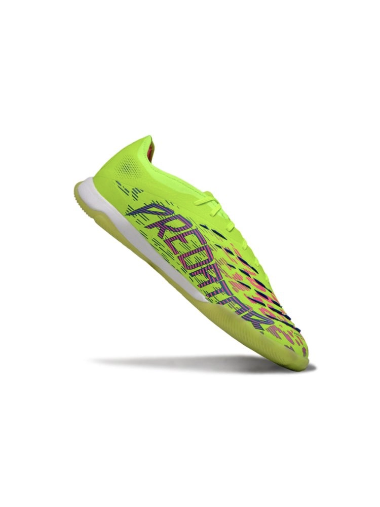 2025 adidas Predator Elite IN Lucid Lemon Lucid Pink Blue Fusion