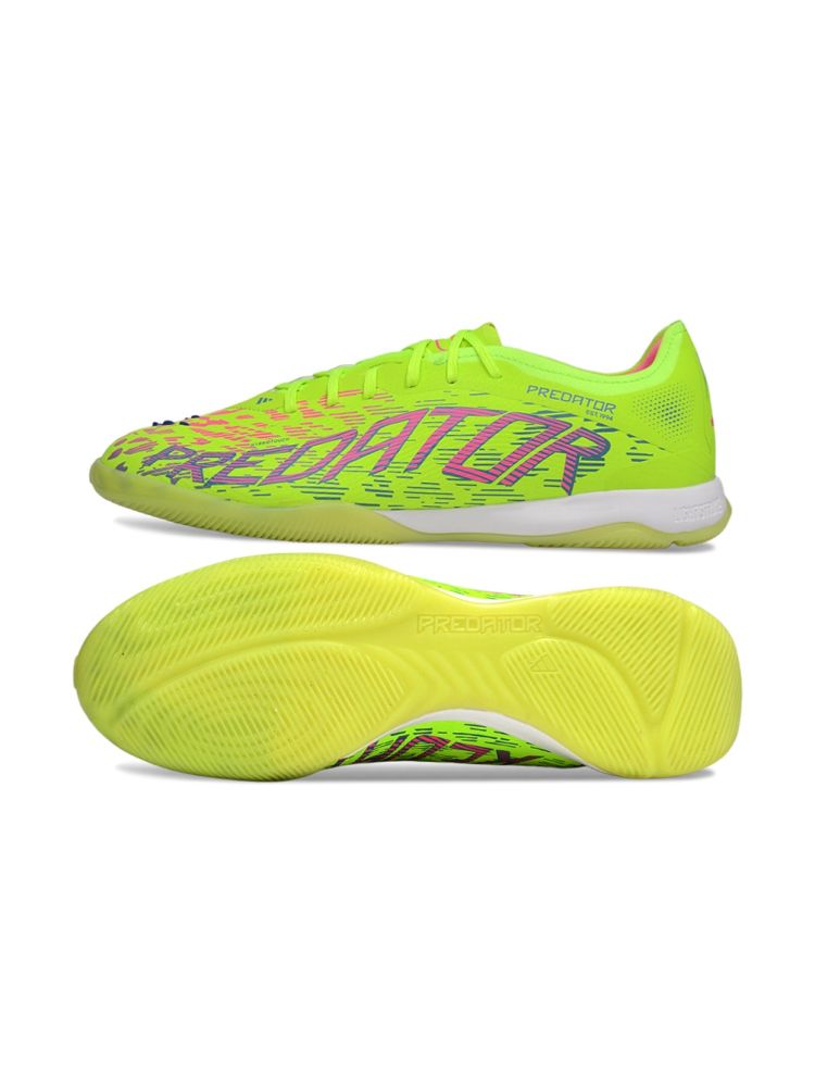 2025 adidas Predator Elite IN Lucid Lemon Lucid Pink Blue Fusion