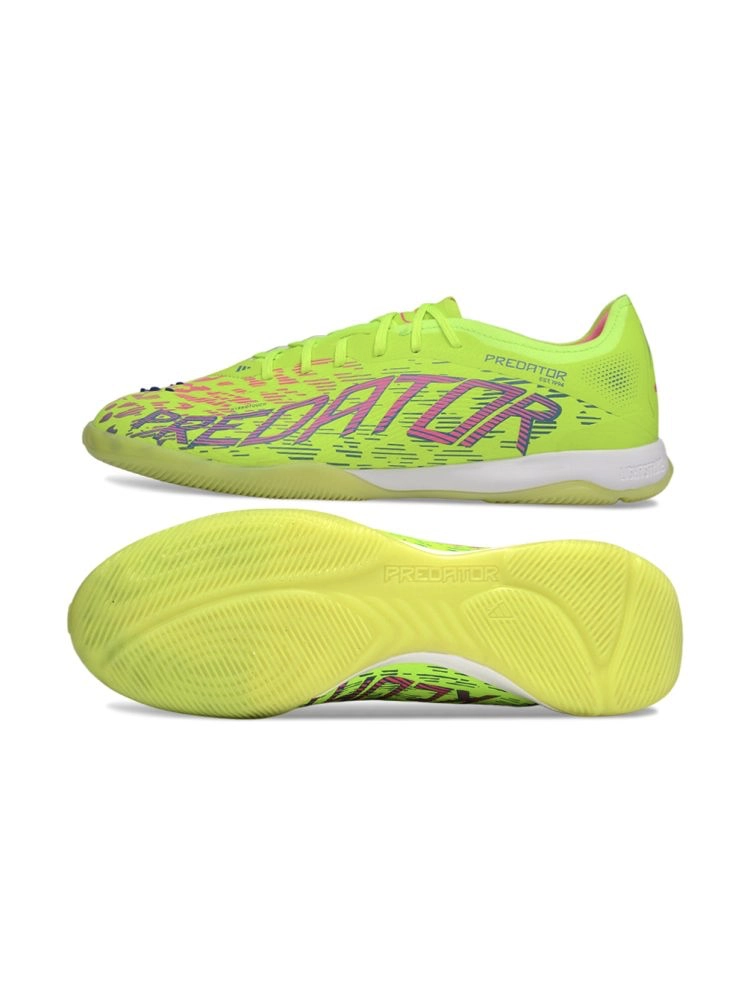 2025 adidas Predator Elite IN Lucid Lemon Lucid Pink Blue Fusion
