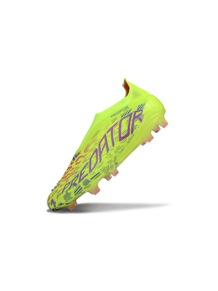 2025 adidas Predator Elite Laceless FG Lucid Lemon Lucid Pink Blue Fusion
