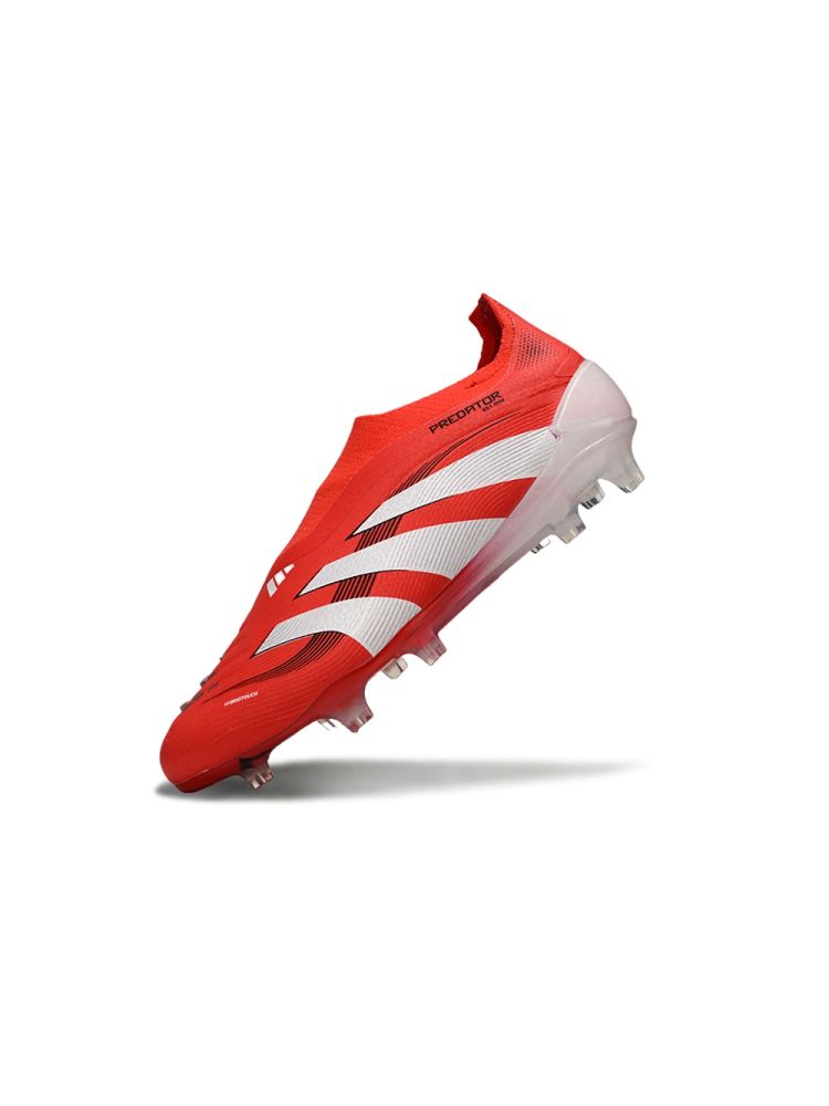 2025 adidas Predator Elite Laceless FG Lucid Red White Black