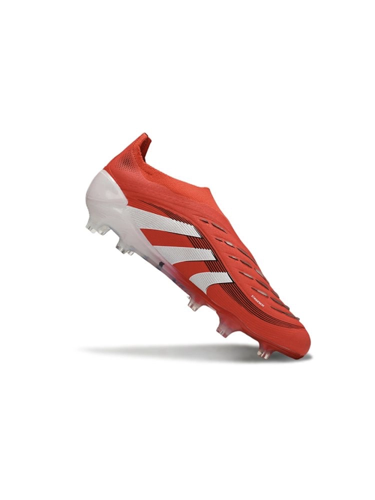 2025 adidas Predator Elite Laceless FG Lucid Red White Black