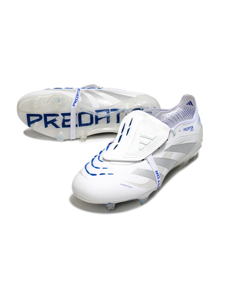 2025 adidas Predator Elite Tongue FG White Silver Metallic Bright Royal