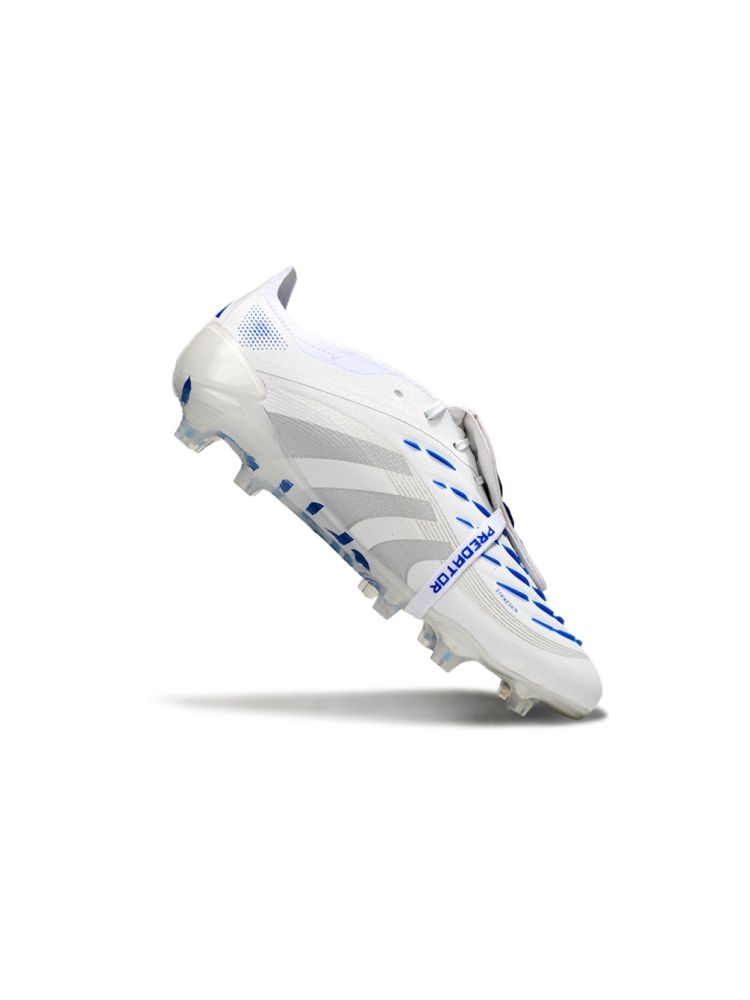 2025 adidas Predator Elite Tongue FG White Silver Metallic Bright Royal