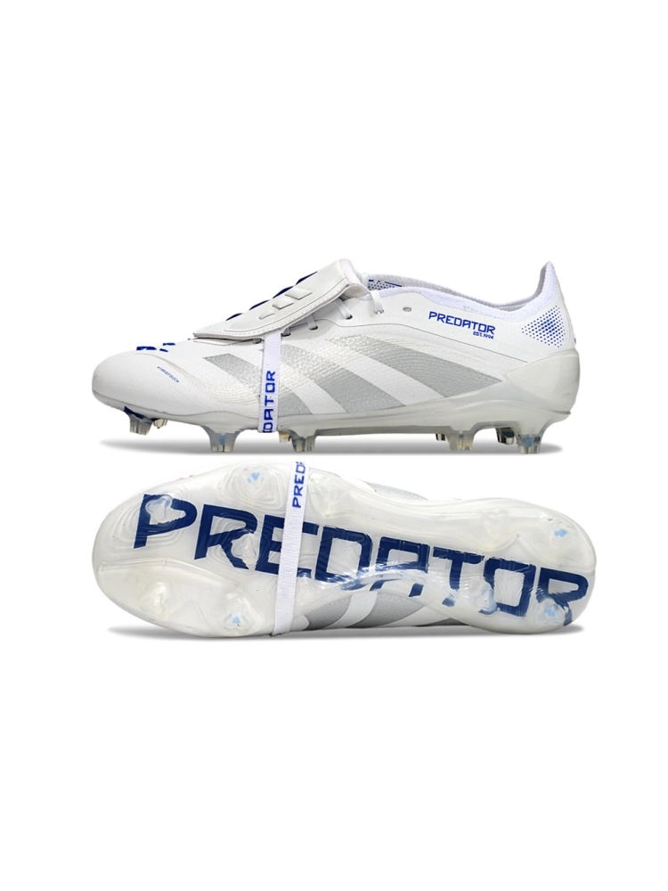 2025 adidas Predator Elite Tongue FG White Silver Metallic Bright Royal