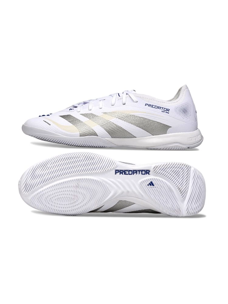 2025 adidas Predator ELITE IN White Silver Metallic Bright Royal