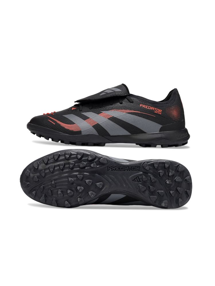 2025 adidas Predator League Tongue TF Black Grey Four Lucid Red