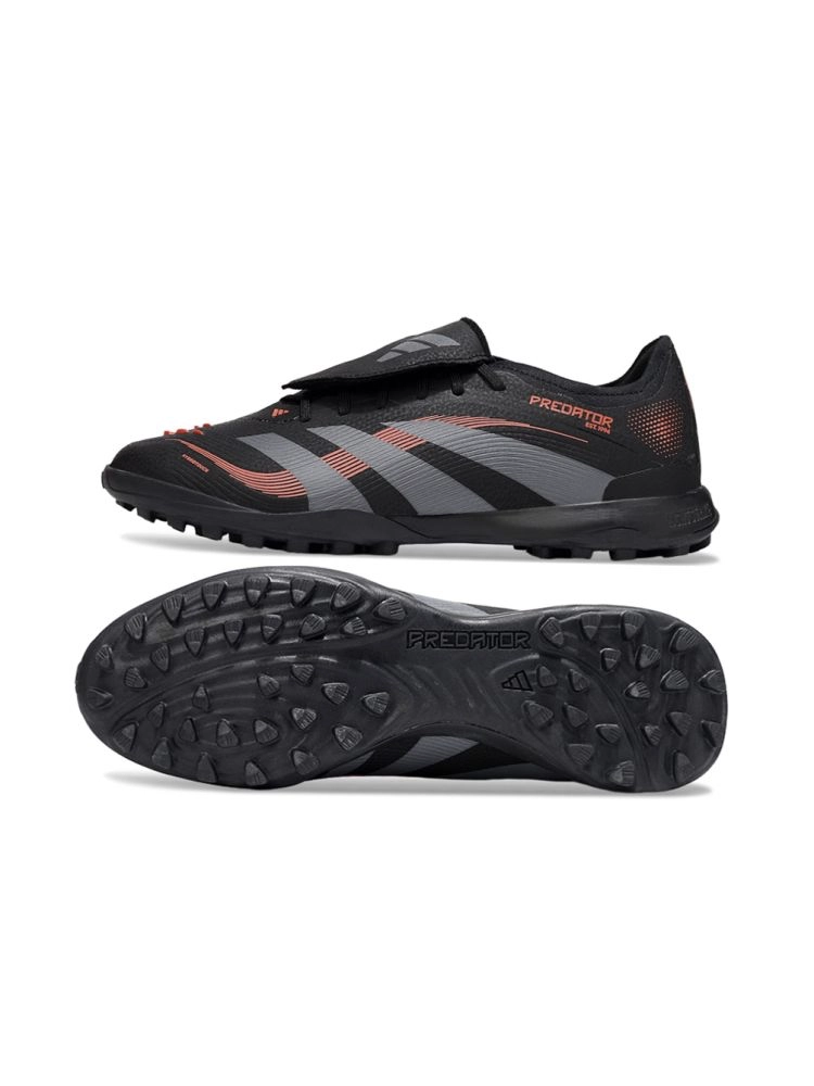 2025 adidas Predator League Tongue TF Black Grey Four Lucid Red