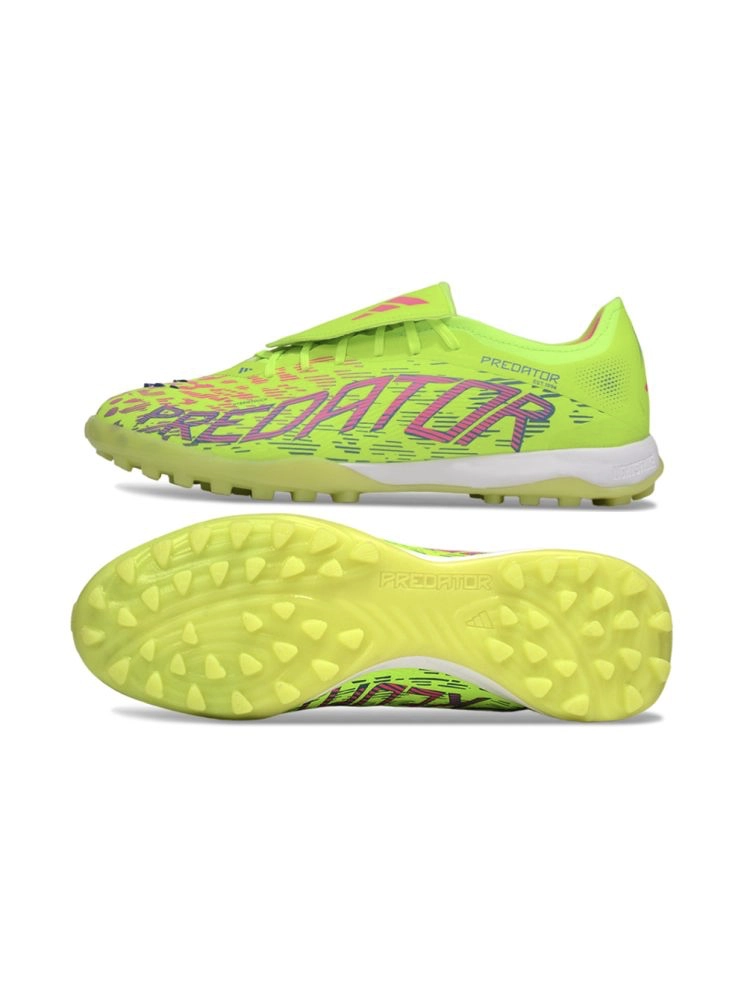 2025 adidas Predator League Tongue TF Lucid Lemon Lucid Pink Blue Fusion
