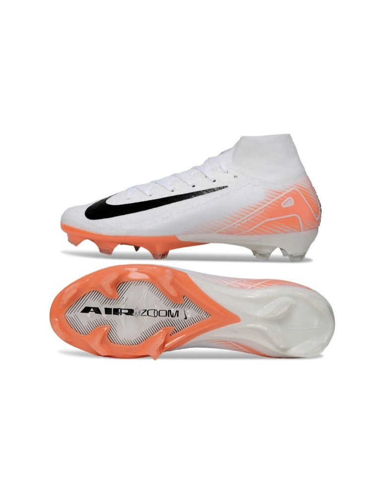 2025 Nike Air Zoom Mercurial Superfly 10 Elite FG White Orange Black