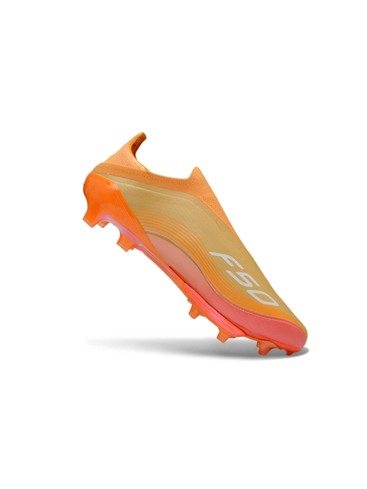 adidas F50+ Elite Laceless FG Gold Metallic Lucid Pink White