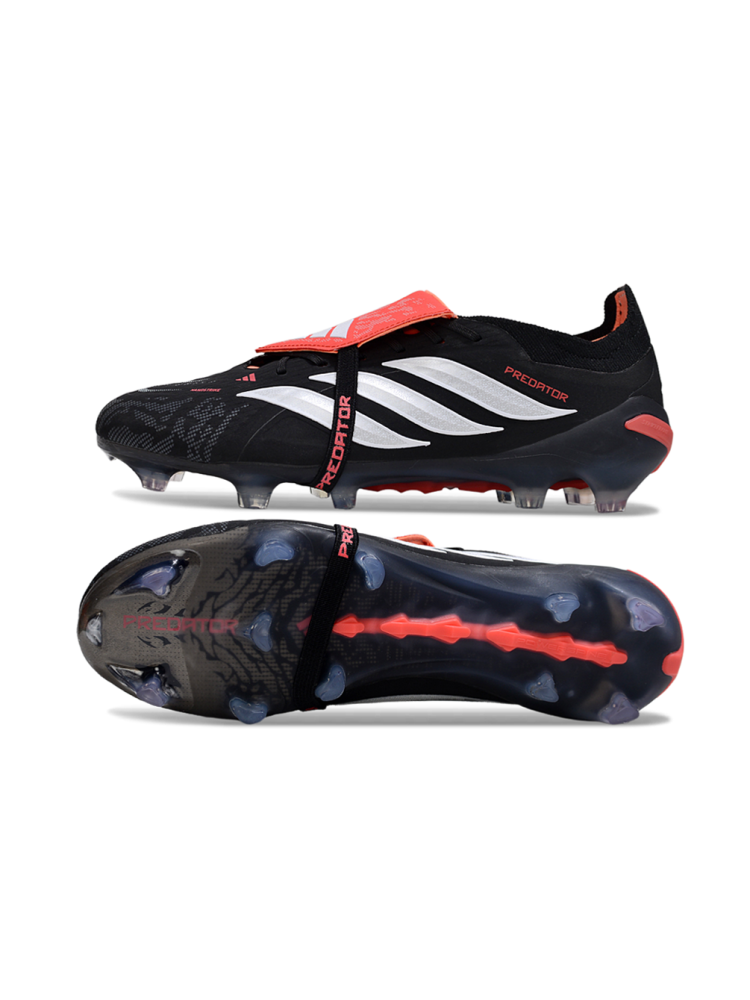 adidas 26 Predator Elite Tongue FG Immortal DNA - Black Pack Black White Red
