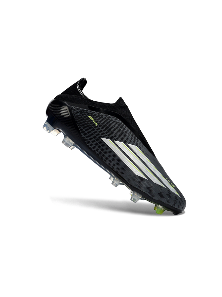 adidas F50 Elite Laceless FG Core Black Iron Metallic Solar Green