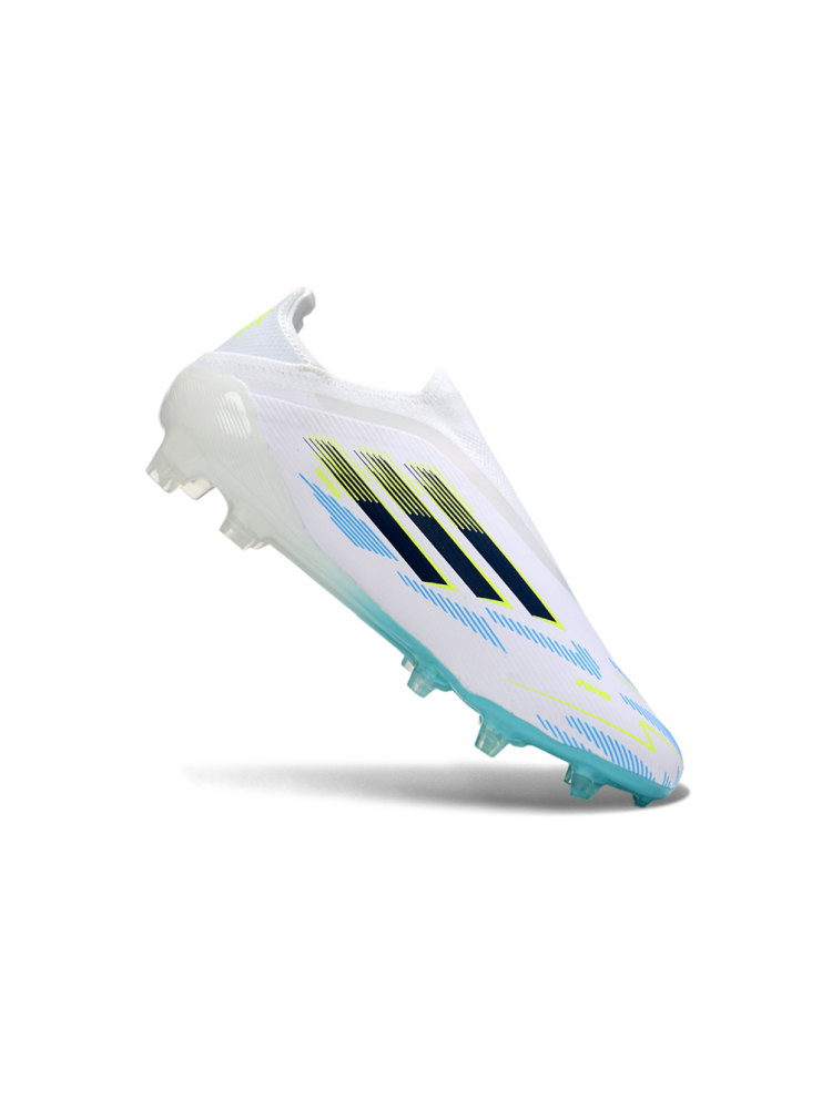adidas F50 Elite Laceless FG Cloud White Core Black Lucid Blue