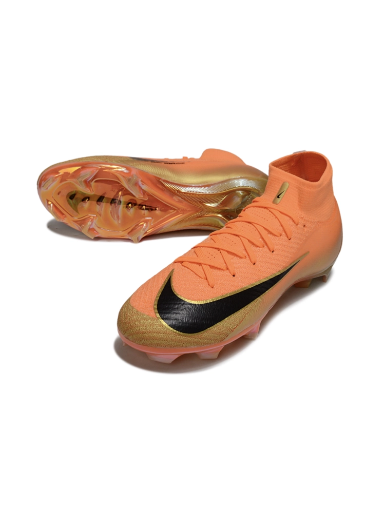 Nike Air Zoom Mercurial Superfly 10 Elite FG Orange Metal Gold Black
