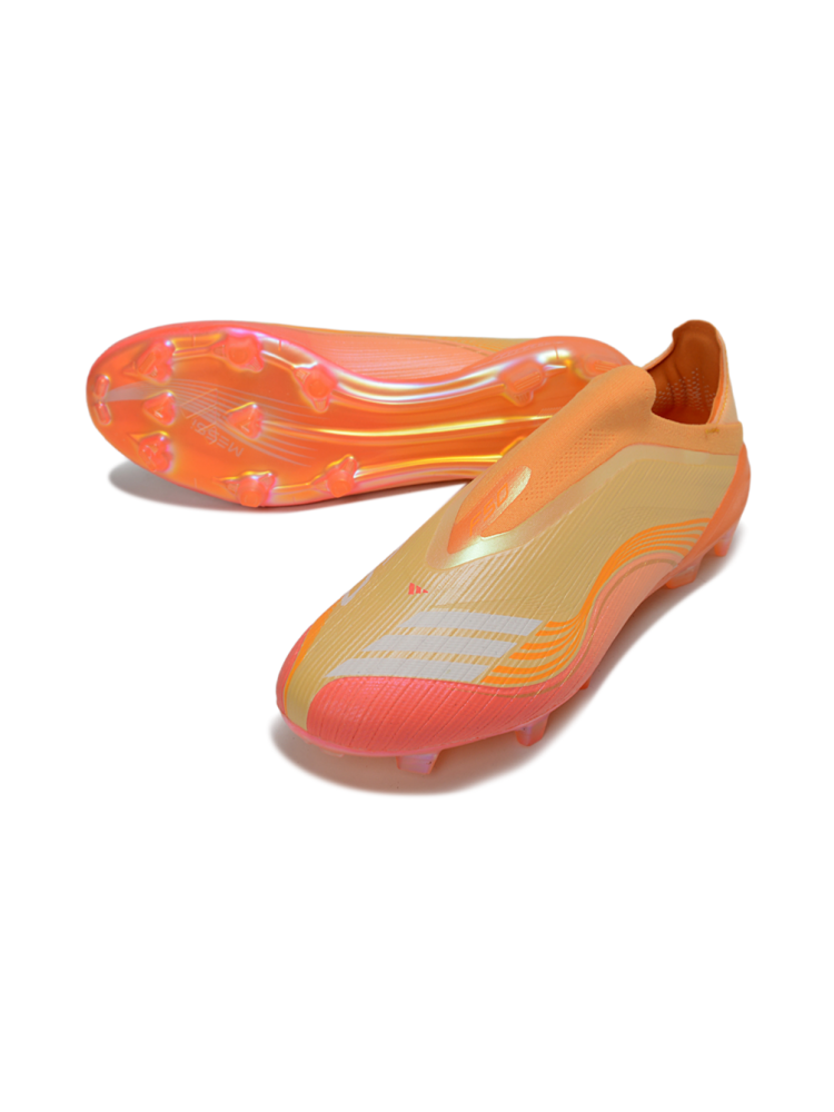 adidas F50 Elite Laceless FG Chrome Gold Lucid Pink White