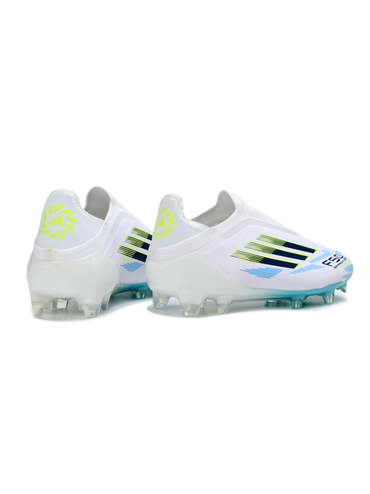 adidas F50 Elite Laceless FG Cloud White Core Black Lucid Blue