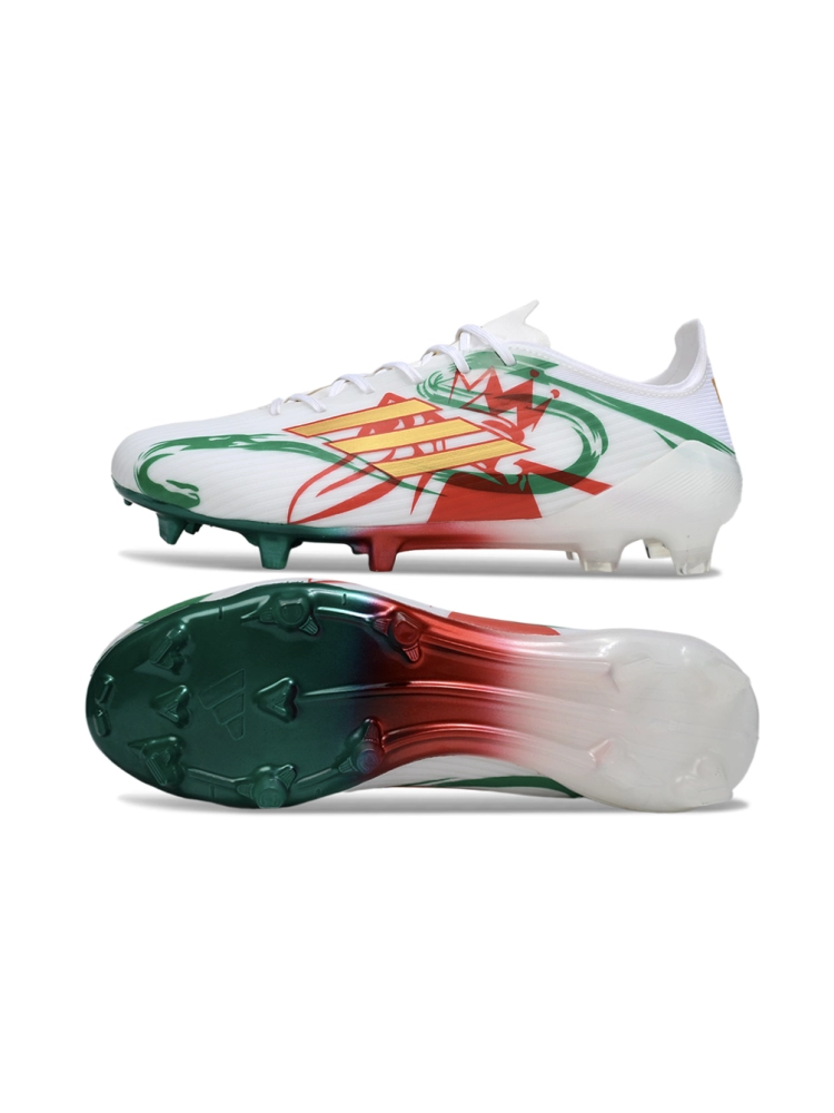 Adidas F50 Elite FG White Green Gold Red