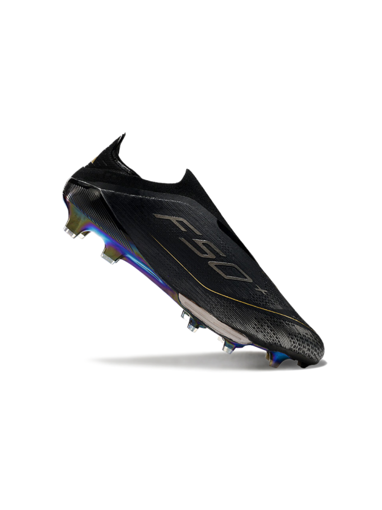 adidas F50 + Laceless FG Core Black Iron Met Gold Met