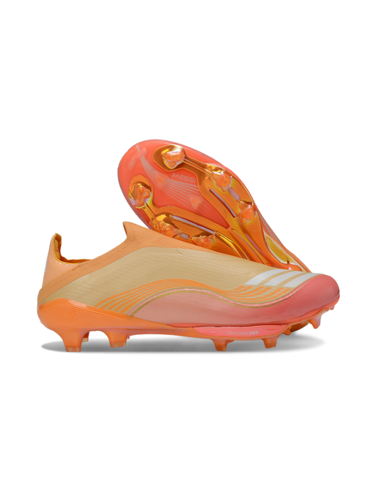 adidas F50+ Elite Laceless FG Gold Metallic Lucid Pink White