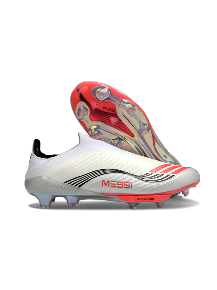 Adidas F50 Elite Laceless FG White Lucid Red Silver Metallic