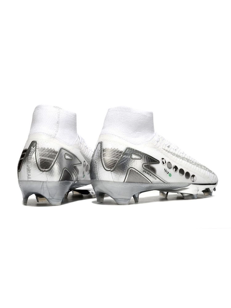 Nike Air Zoom Mercurial Superfly 10 Elite FG White Silver