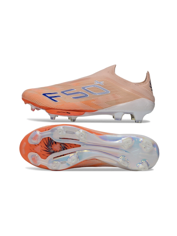 Adidas F50 Elite Laceless FG 'Coral Blaze' Beam Orange Lucid Blue White