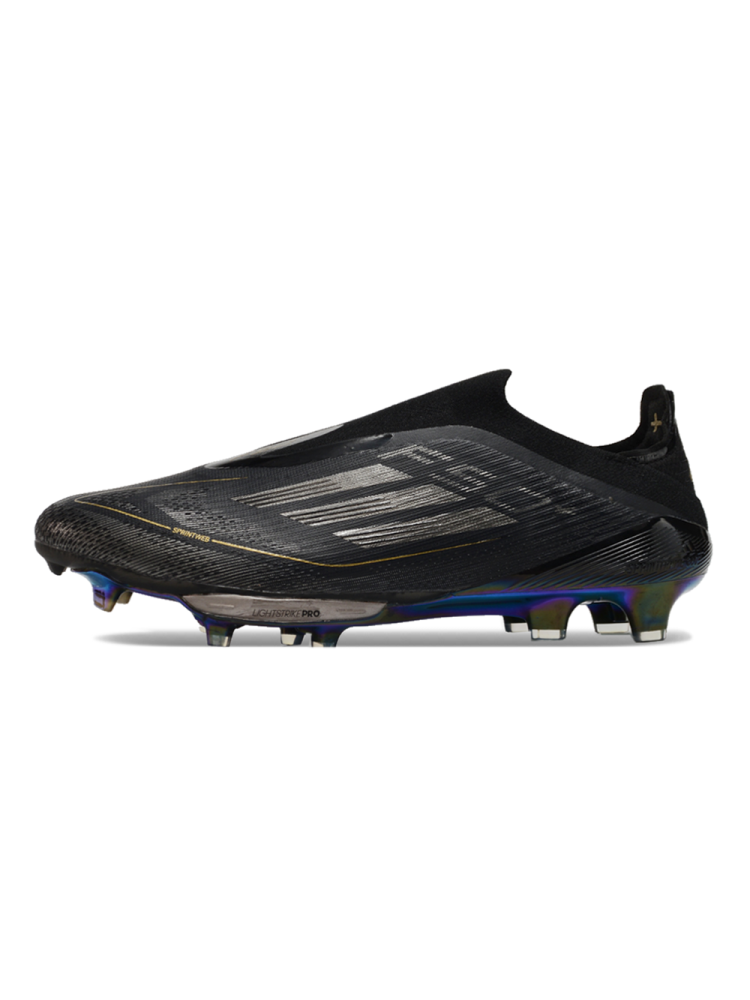 adidas F50 + Laceless FG Core Black Iron Met Gold Met