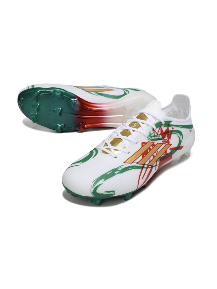 Adidas F50 Elite FG White Green Gold Red