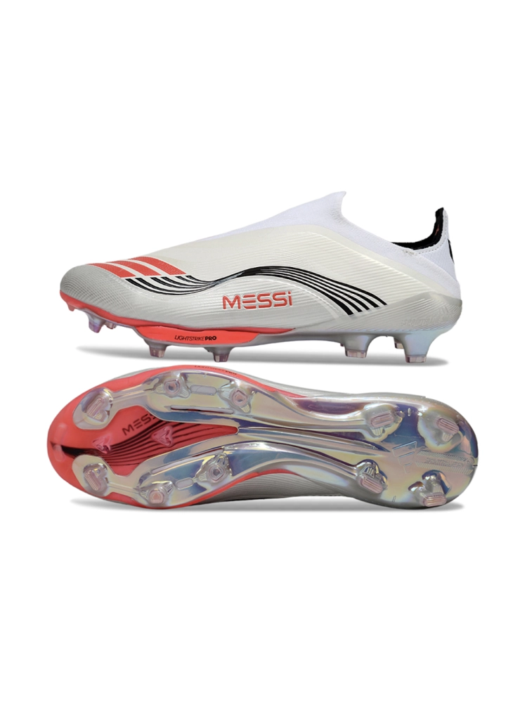 Adidas F50 Elite Laceless FG White Lucid Red Silver Metallic