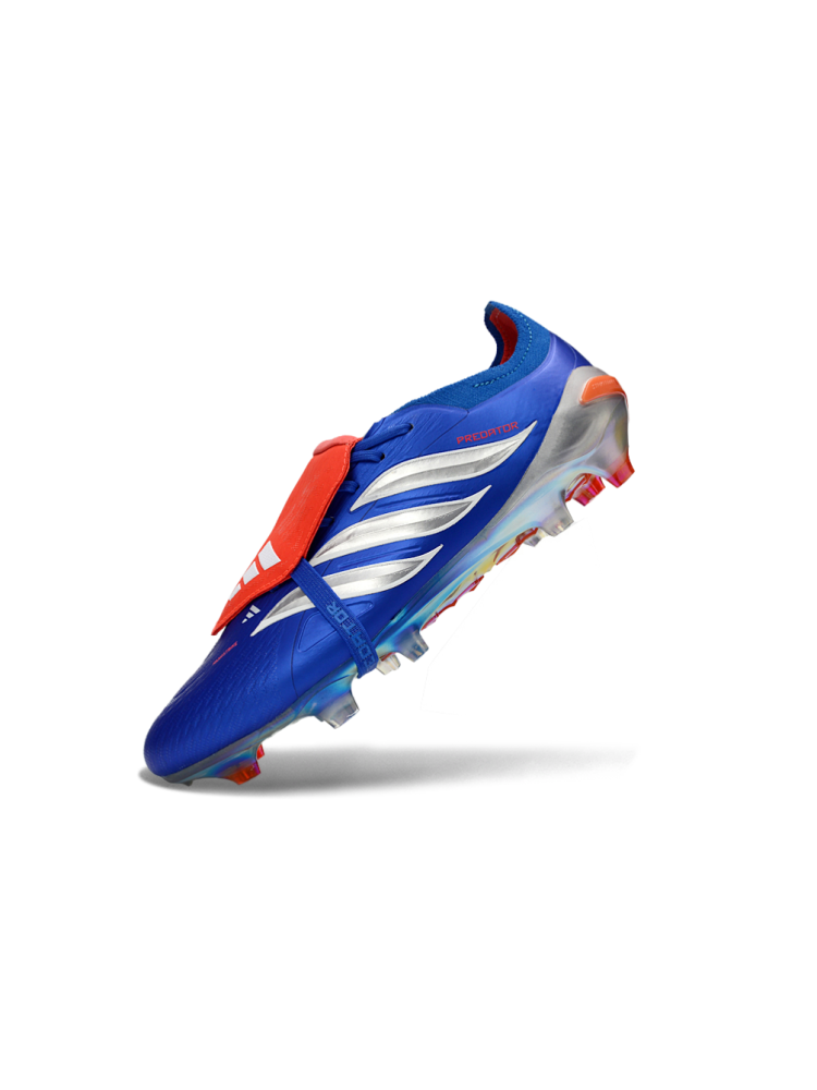 adidas Predator Elite Fold-over Tongue FG Blue Metallic Silver Lucid Red