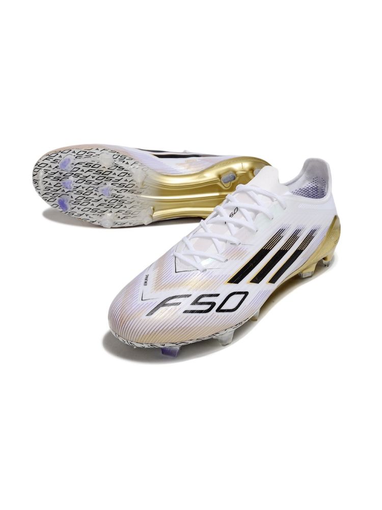 adidas F50 Elite FG White Black Gold