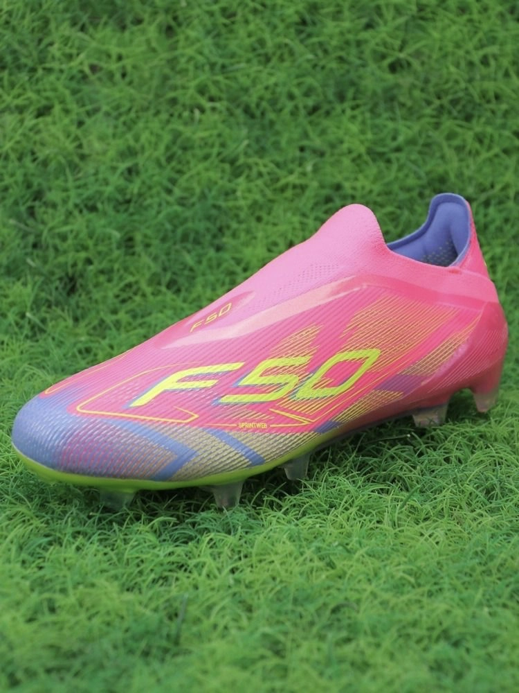 adidas F50 Elite Laceless FG 2025 Mystic Victory - Lucid Pink/Lucid Lemon/Blue Fusion