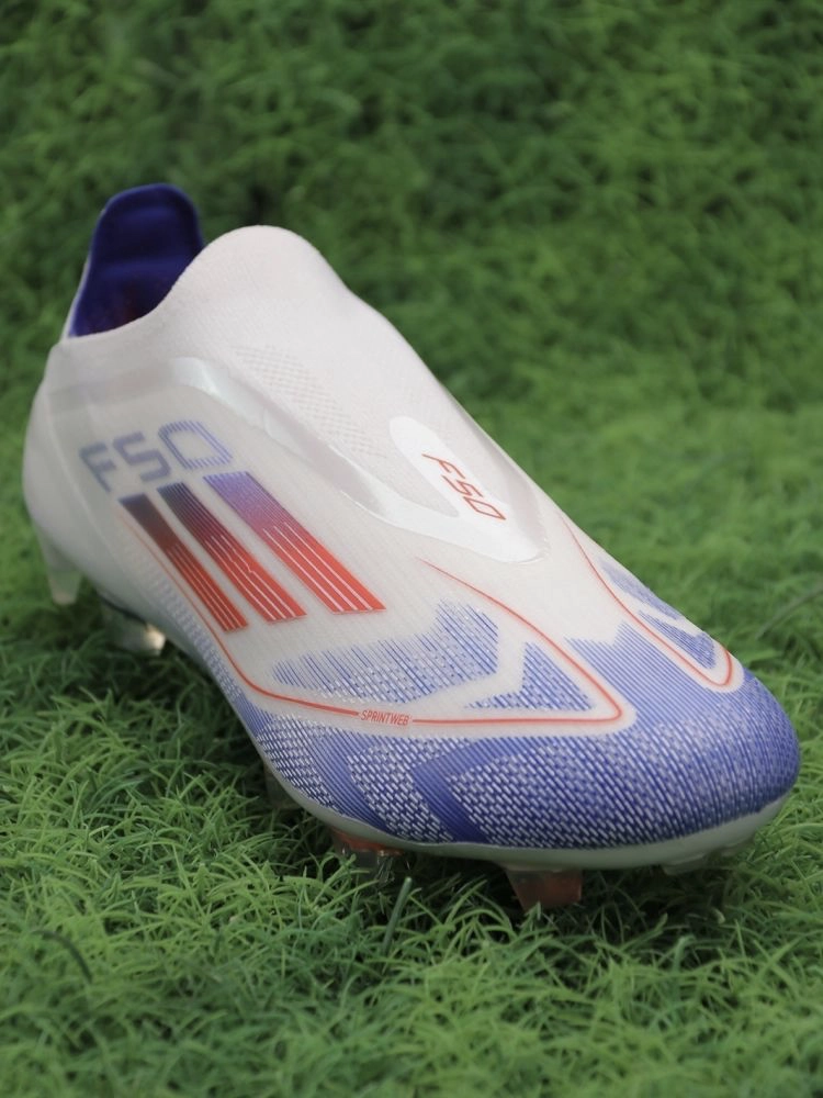 adidas F50 Elite Laceless FG Advancement - Footwear White/Solar Red/Lucid Blue