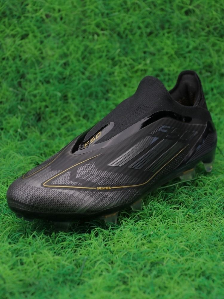 adidas F50 Elite Laceless FG Dark Spark - Core Black/Iron Metal/Gold Metallic