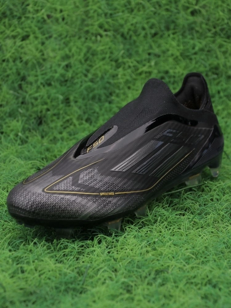adidas F50 Elite Laceless FG Dark Spark - Core Black/Iron Metal/Gold Metallic