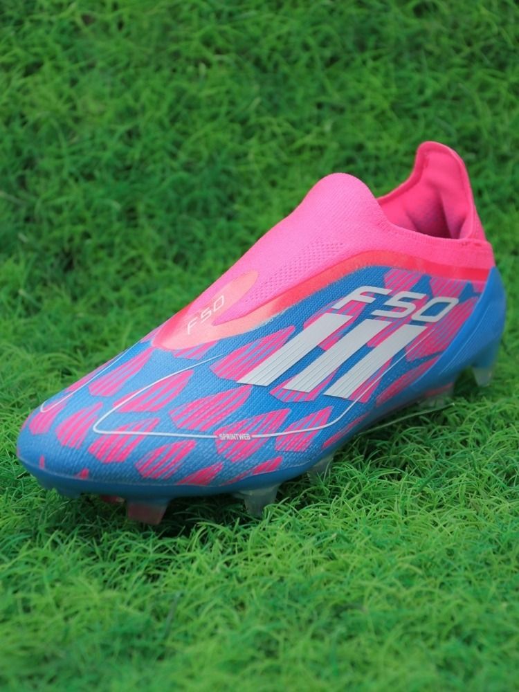 adidas F50 Elite Laceless FG Reemergence - Solar Blue/White/Solar Pink
