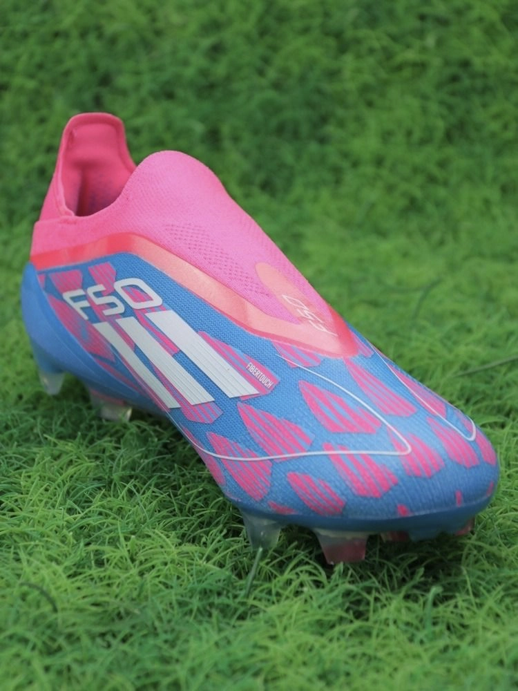 adidas F50 Elite Laceless FG Reemergence - Solar Blue/White/Solar Pink