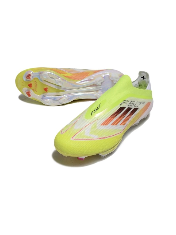 adidas F50 Elite Laceless FG White Core Black Solar Yellow