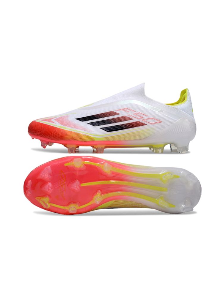 adidas F50 Elite Laceless FG White Red Yellow