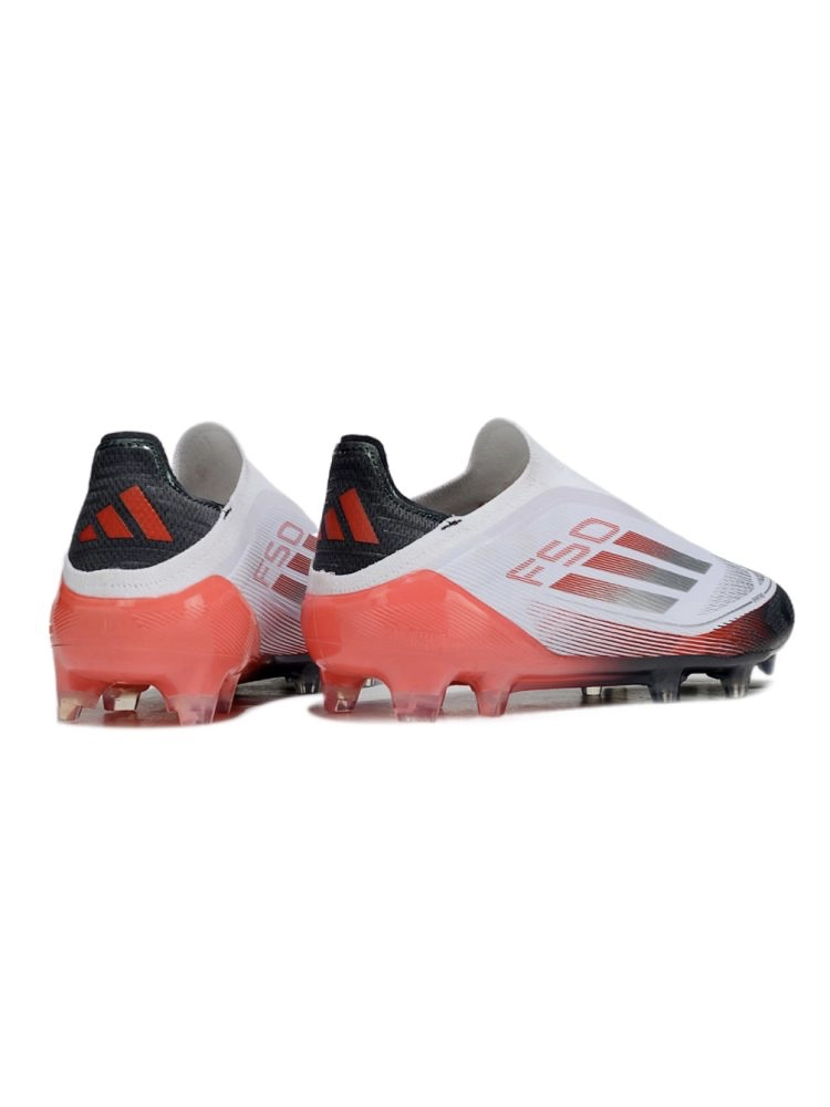 adidas F50 Elite Laceless FG White Silver Red
